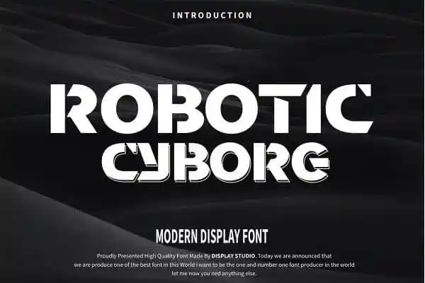 Robotic Cyborg Display Font