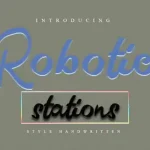 Robotic Stations Display Font