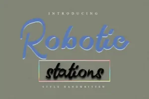 Robotic Stations Display Font