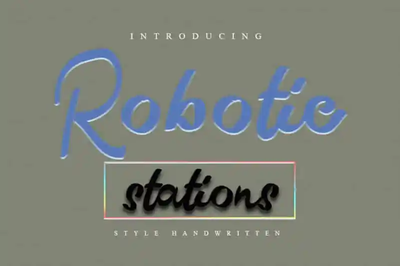 Robotic Stations Display Font