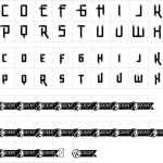 Mapa de caracteres da fonte Rock Away Font