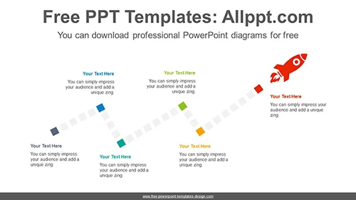 Rocket alternation rise PowerPoint Diagram Template