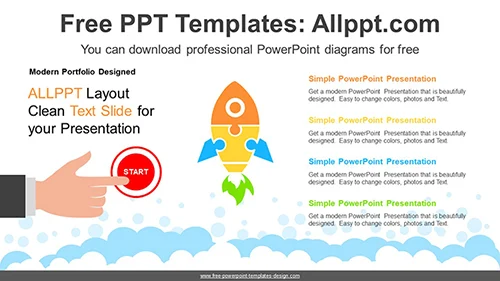 Rocket Launch PowerPoint Diagram Template