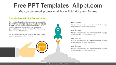 Rocket launch PowerPoint Diagram Template
