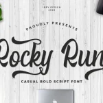 Rocky Run Font - Fonte Grátis Rocky Run Font
