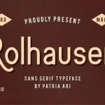 Rolhausen Sans Serif Font - Fonte Grátis Rolhausen Sans Serif Font