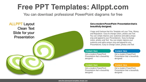 Roll Cake PowerPoint Diagram