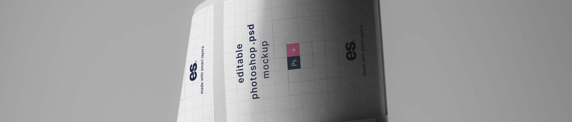 Roll Sticker Mockup (PSD)