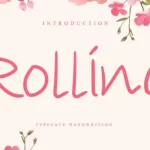 Rollina Handwritten Font - Fonte Grátis Rollina Handwritten Font