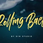 Rolling Back Script Font