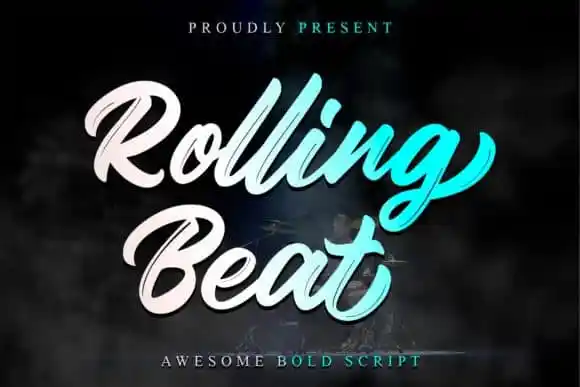 Rolling Beat Brush Font