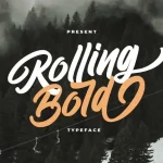 Rolling Bold Script Font