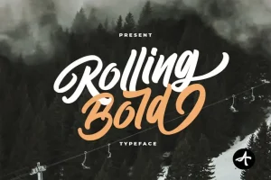 Rolling Bold Script Font