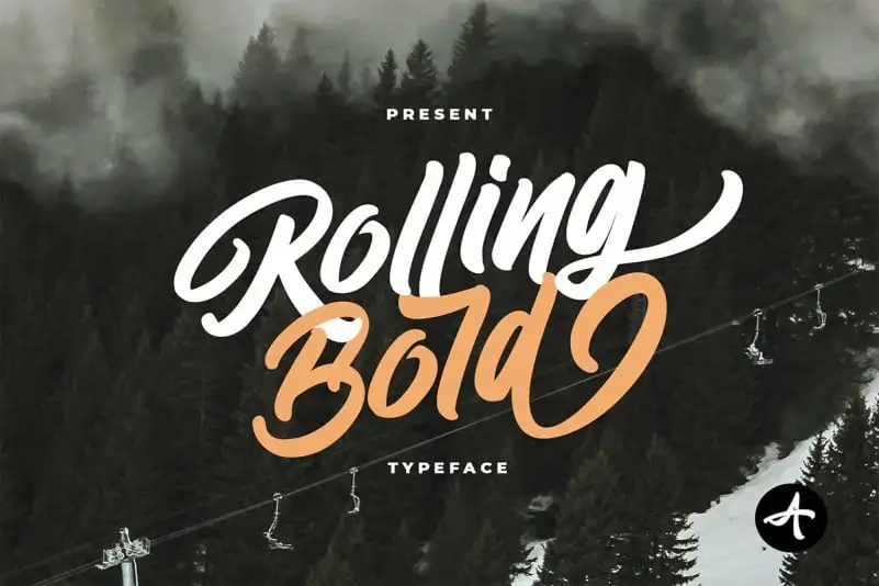 Rolling Bold Script Font