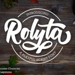 Rolyta Bold Script Font