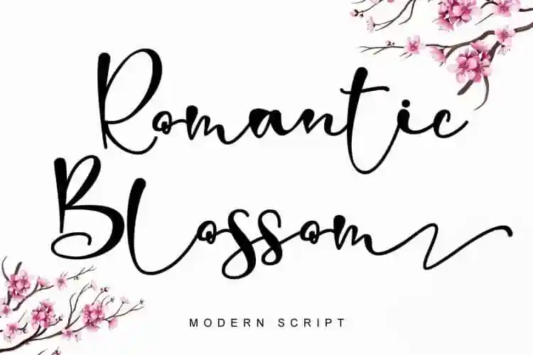 Romantic Blossom Script Font