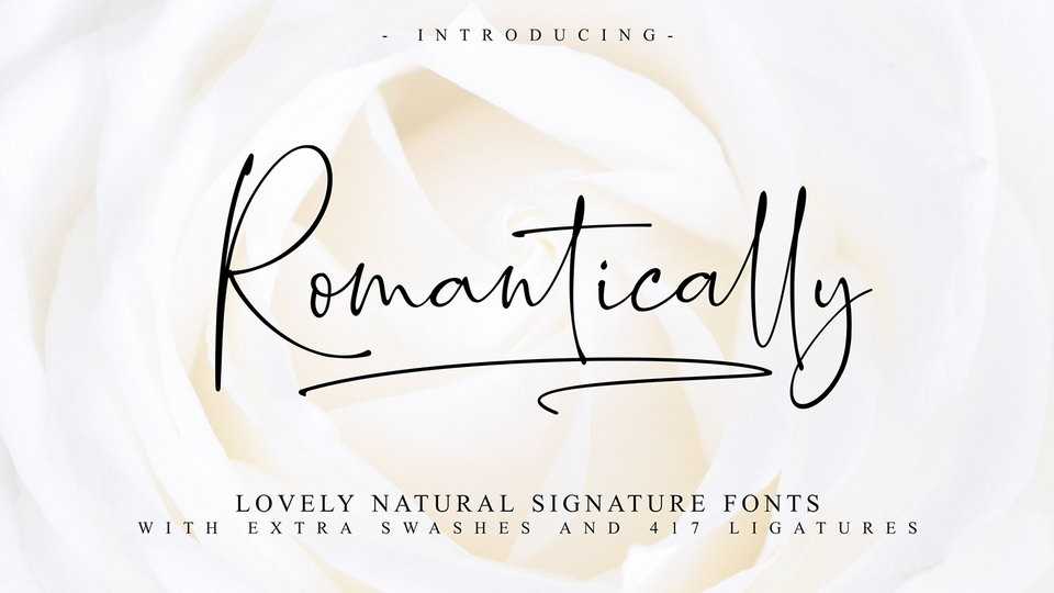 Romantically Script Font › Fontesk