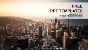 Rooftop View Panorama At Sunset-PPT Templates