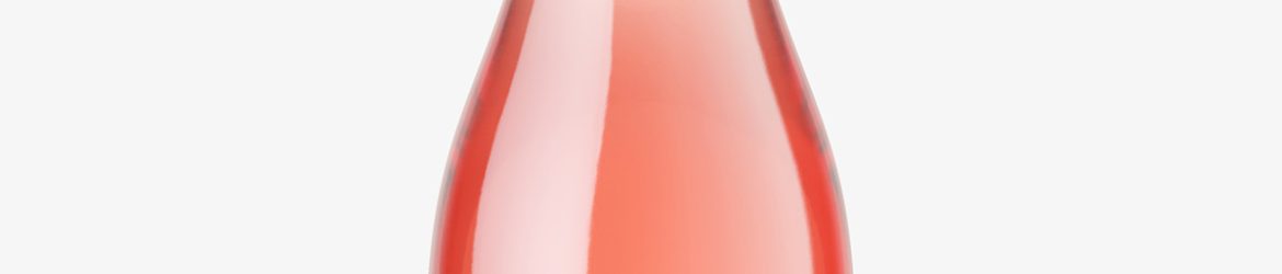 Rose wine bottle mockup