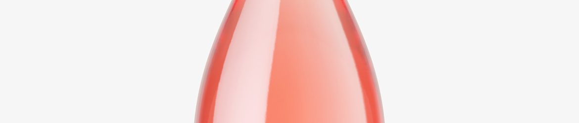 Rose wine bottle mockup