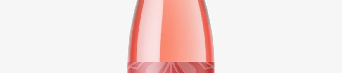 Rose wine bottle mockup