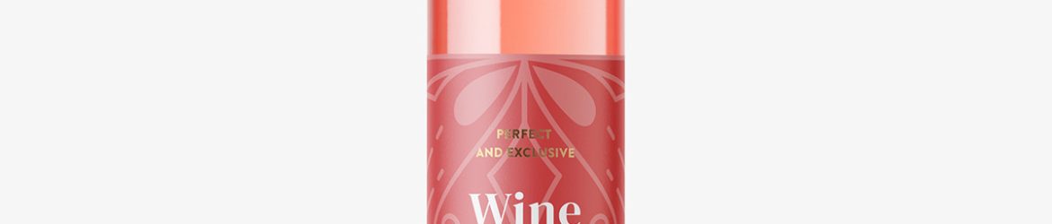 Rose wine bottle mockup Rose wine bottle mockup