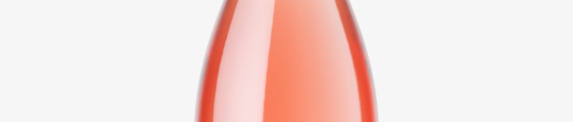 Rose wine bottle mockup