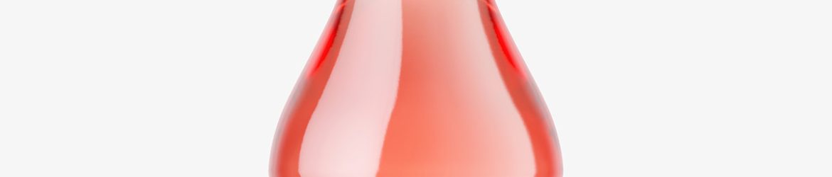 Rose wine bottle mockup