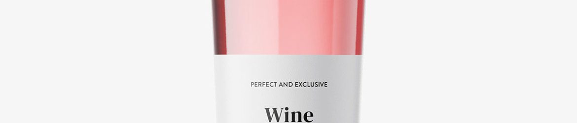 Rose wine bottle with and without wax seal