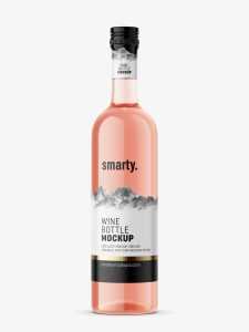 Rose wine mockup