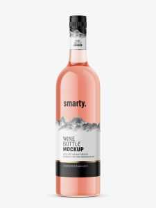 Rose wine mockup