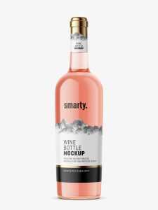 Rose wine mockup