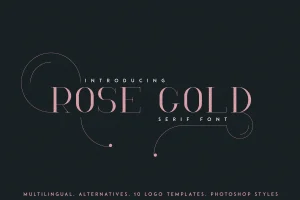 RoseGold Serif Font