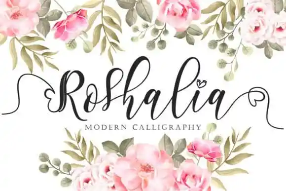 Roshalia Calligraphy Font