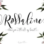 Rossaline Calligraphy Font - Fonte Grátis Rossaline Calligraphy Font