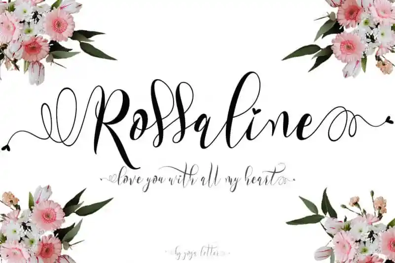 Rossaline Calligraphy Font