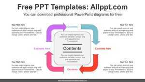 Rotating Curved Arrow PowerPoint Diagram