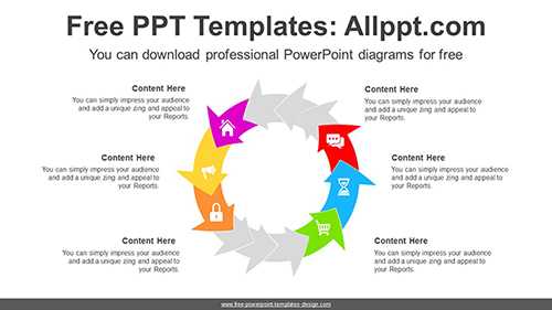 Rotating Curved Arrows PPT Diagram