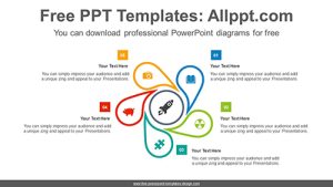 Rotating droplets PowerPoint Diagram Template