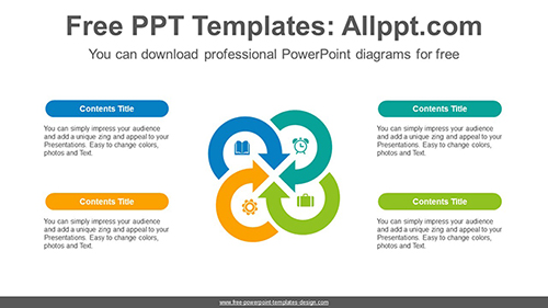 Rotation Doughnut Arrow PowerPoint Diagram