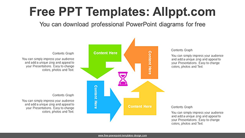 Rotation Right Angle Arrow PowerPoint Diagram