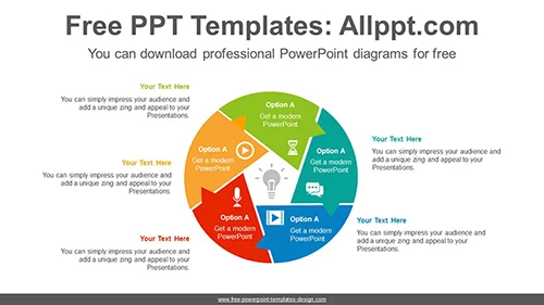 Rotation sector form PowerPoint Diagram Template