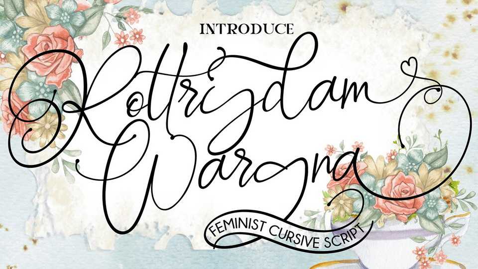 Rottrydam Wargna Script Font › Fontesk