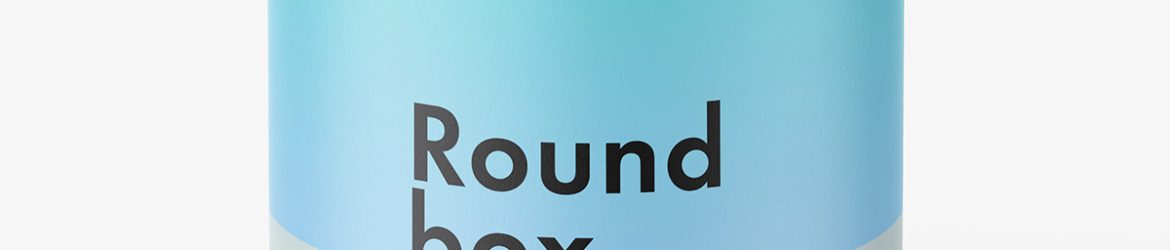 Round box mockup / paper / metallic / kraft paper