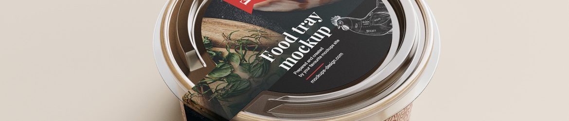 Round food tray mockup - Instant Download