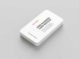 Rounded 3,5x2 in rounded business card mockup