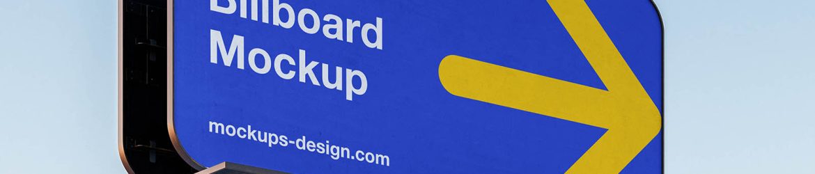 Rounded billboard mockup