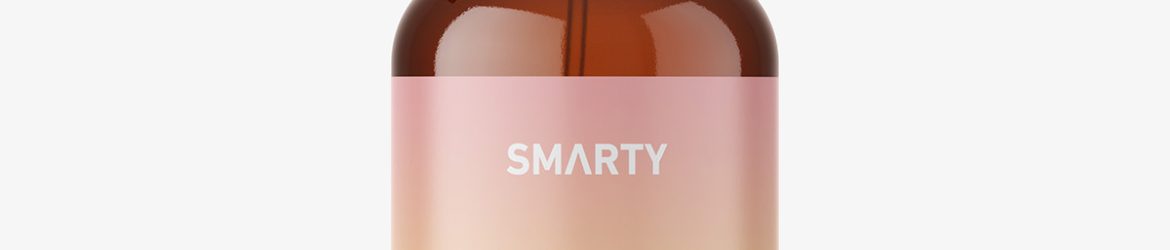 Rounded bottle with trigger spray / amber