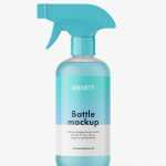 Rounded bottle with trigger spray / frosted
