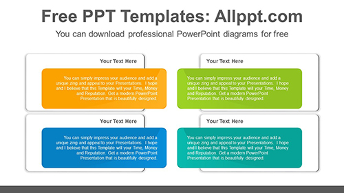 Rounded corner rectangle PowerPoint Diagram Template